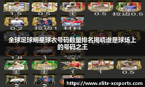 全球足球明星球衣号码数量排名揭晓谁是球场上的号码之王